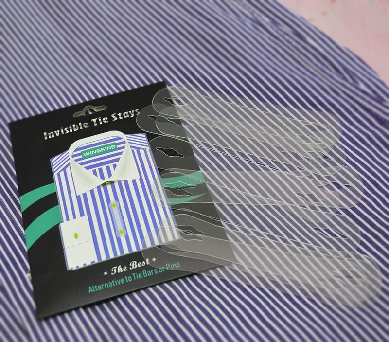 WINGKIND مشابك ربطات العنق غير المرئية من WINGKIND، بديل رائع لمشابك الرباط أو قضبان الرباط (عبوة من 10)  - Image 2